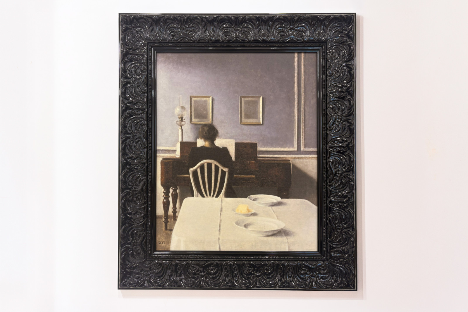 Interieur mit junger Frau am Klavier - Vilhelm Hammershoi
