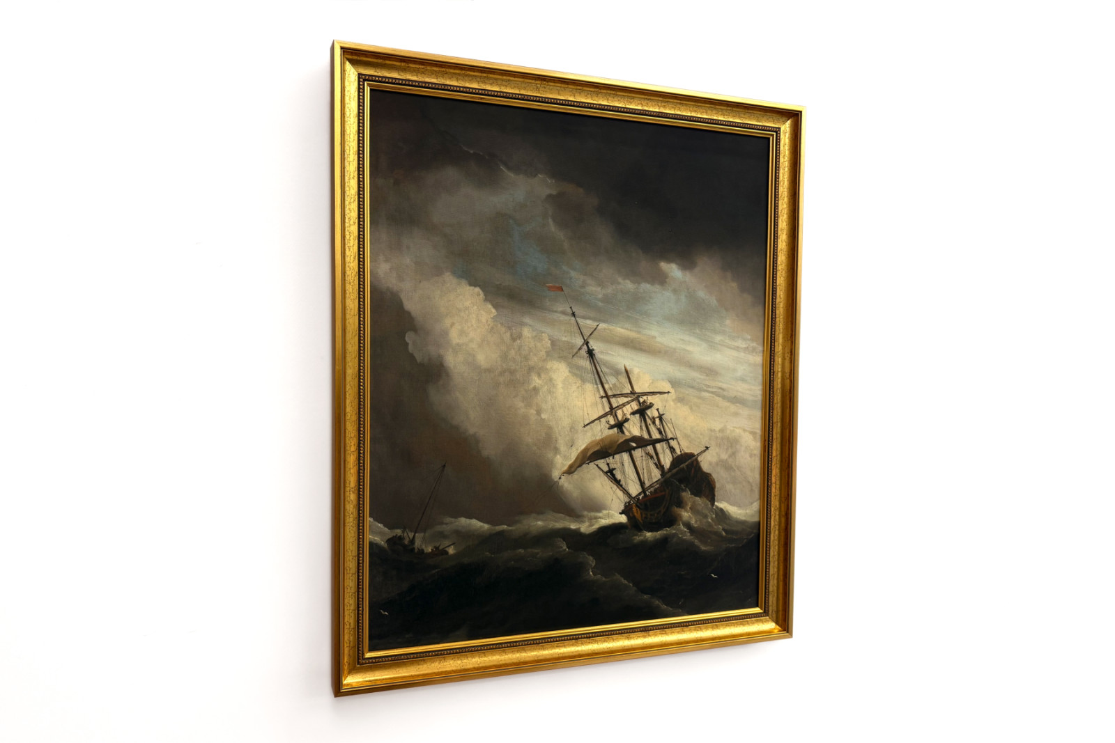 Ein Schiff auf hoher See, von einer Bö erfasst, bekannt als „Der Windstoß“ - Willem van de Velde (II)