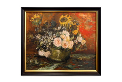 Rosen und Sonnenblumen