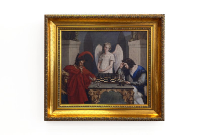 Faust und Mephisto beim Schachspiel