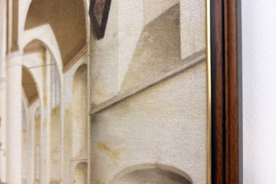 Innenraum der Sint-Odulphuskerk in Assendelft, 1649