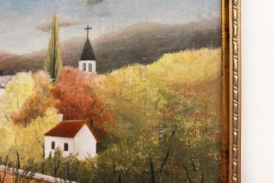 Landschaft mit Bauer