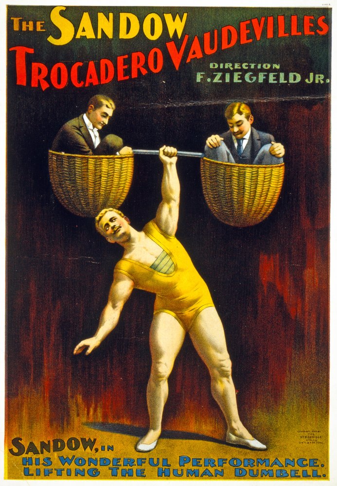 Werbeplakat für „The Sandow Trocadero Vaudevilles“, ca. 1894 von American School