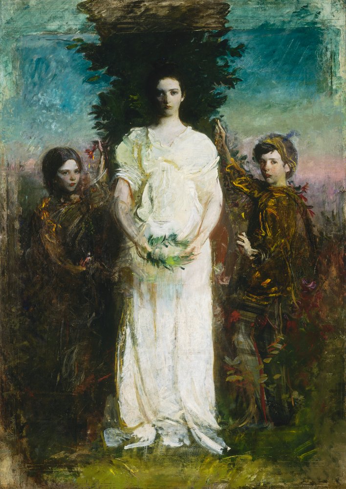 Meine Kinder Mary, Gerald und Gladys Thayer, ca. 1897 von Abbott Handerson Thayer