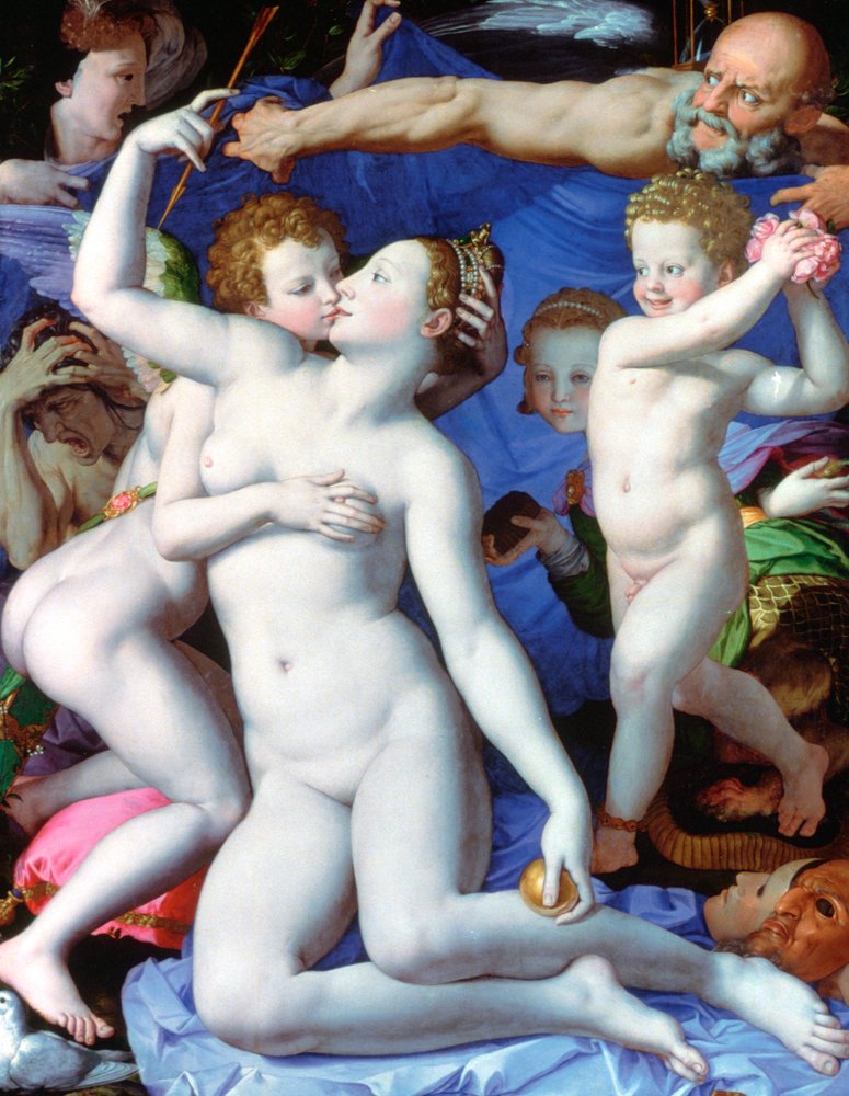 Allegorie mit Venus und Amor, ca. 1523-1568 von Agnolo Bronzino