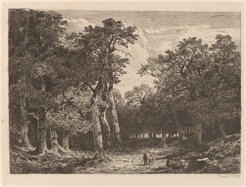 Paar in einer Lichtung von Alexandre Calame