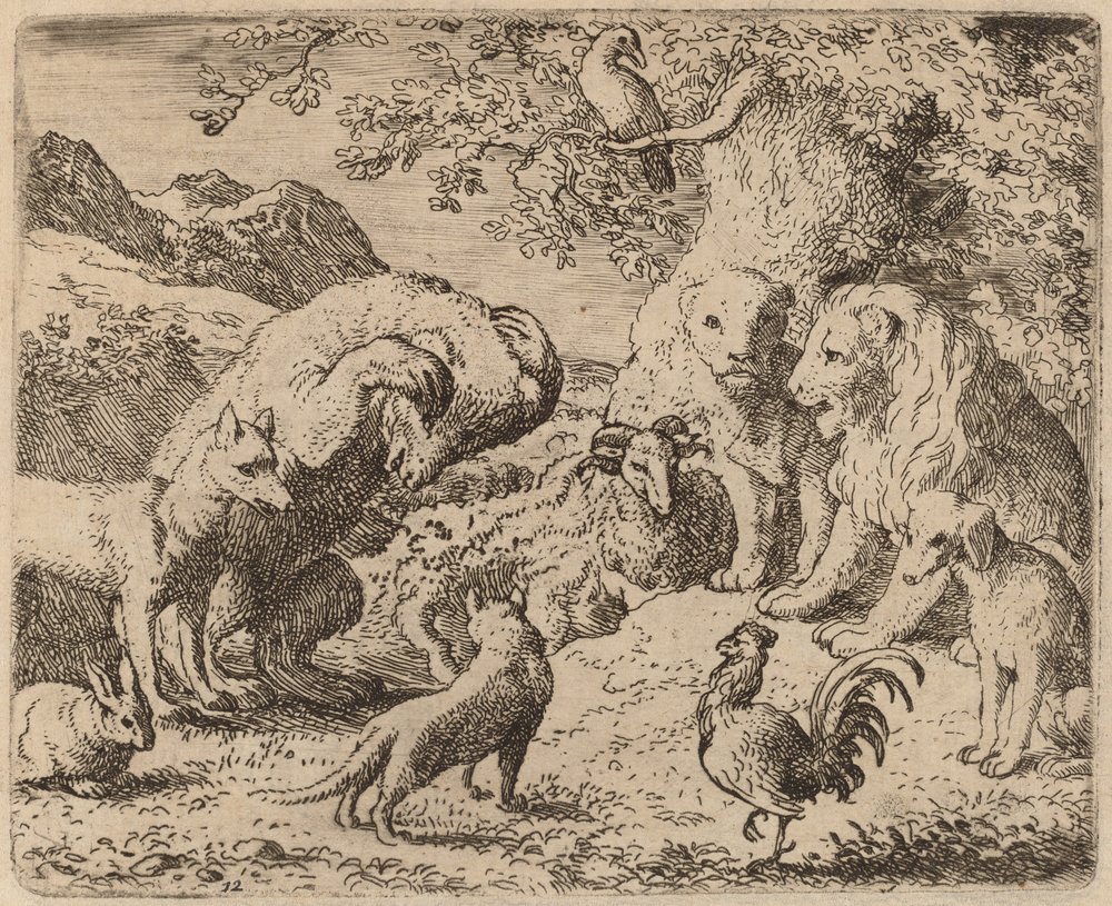 Der Bär bittet den Löwen um Gerechtigkeit, wahrscheinlich ca. 1645-1656 von Allart van Everdingen