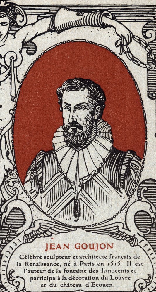 Porträt von Jean Goujon (1510-1567), französischer Bildhauer und Architekt. Gravur von 1914. Private Sammlung. von Anonymous Anonymous
