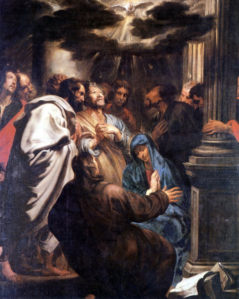 Pfingsten: Der Heilige Geist kommt auf Maria und die Apostel herab