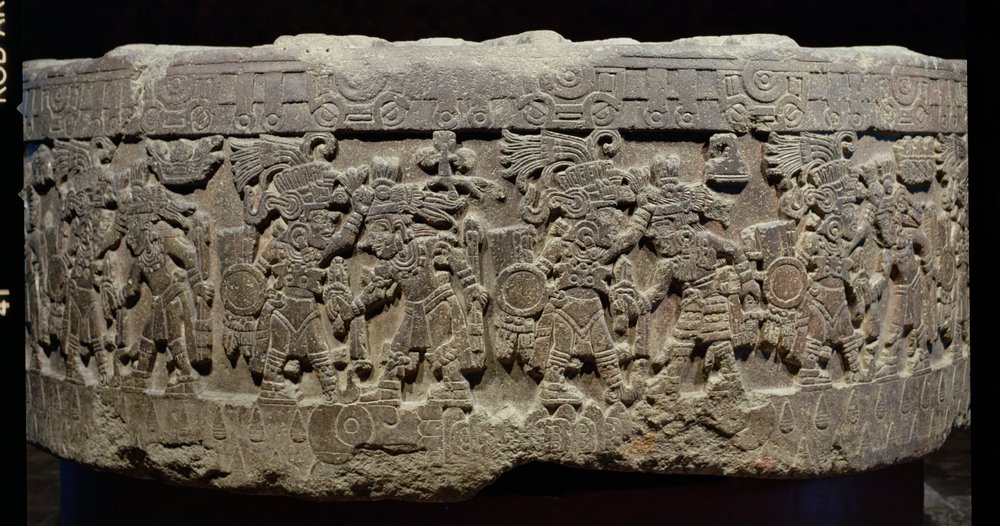 Der Stein des Tizoc (ca. 1481-86) oder Temalacatl, 1325-1521 von Aztec