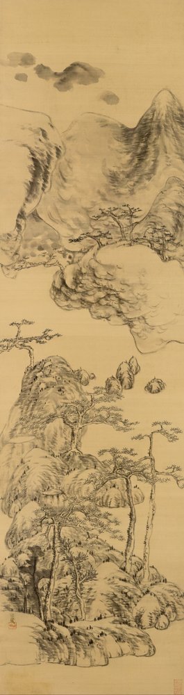 Landschaft im Stil von Wu Zhen (1280-1354) von Bada Shanren