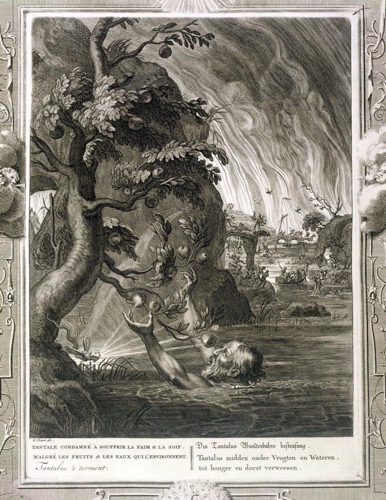 Die Qual des Tantalos, 1731 von Bernard Picart