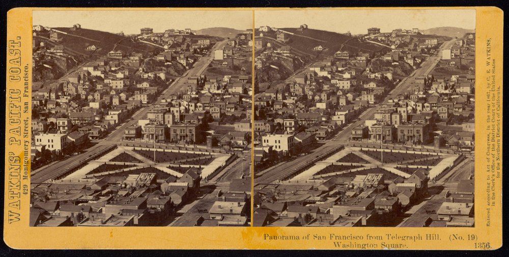 Panorama von San Francisco vom Telegraph Hill, Washington Square von Carleton Watkins