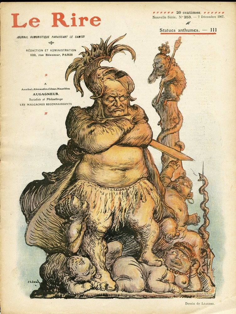 Illustration von Charles Leandre (1862-1934) für das Cover von Le Rire, 07/12/07 - Augagneur Victor (1855-1931) - Statufikation von Charles Leandre