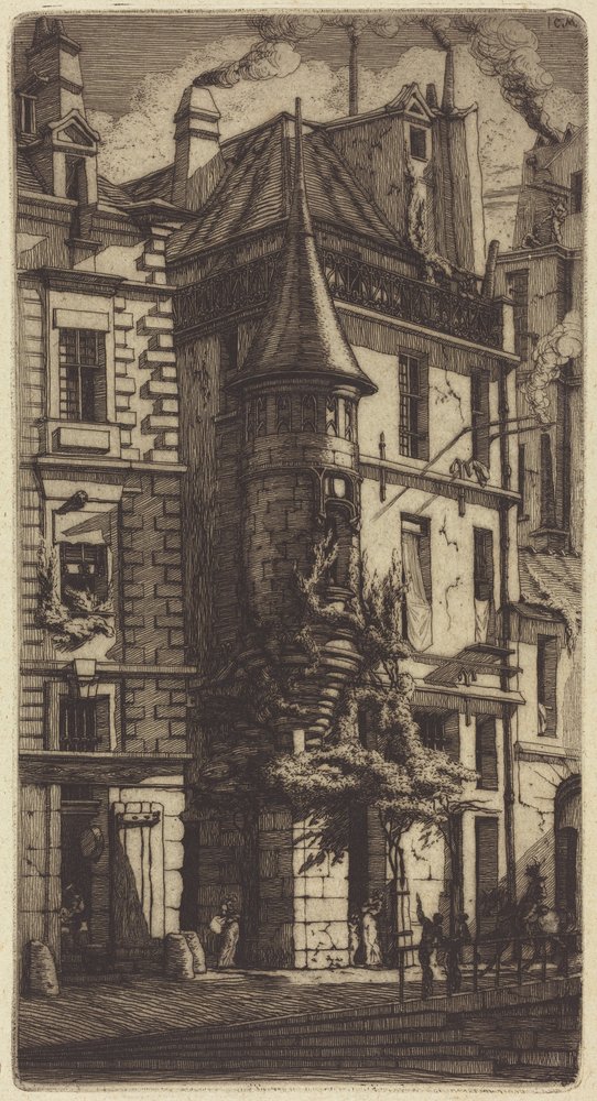 Türmchen in der Rue de la Tixéranderie, Paris von Charles Meryon