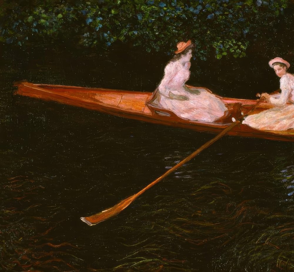 Im Boot auf der Epte (Im Kanu auf der Epte) von Claude Monet