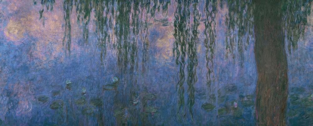Der Seerosenteich mit Weiden, Der Morgen mit Weiden von Claude Monet