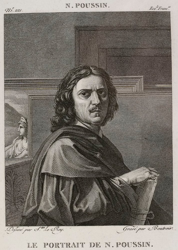 Das Porträt von Nicolas Poussin, nach Nicolas Poussin von Denis Sebastien Leroy