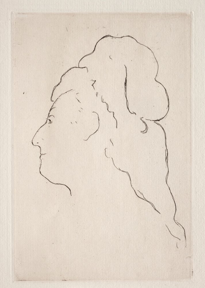 Profil von Eva Gonzales nach links gewandt, ca. 1869 von Édouard Manet