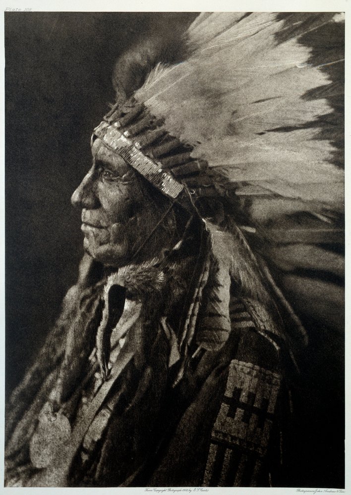 Indianer von Amerika: Porträt eines Indianerhäuptlings