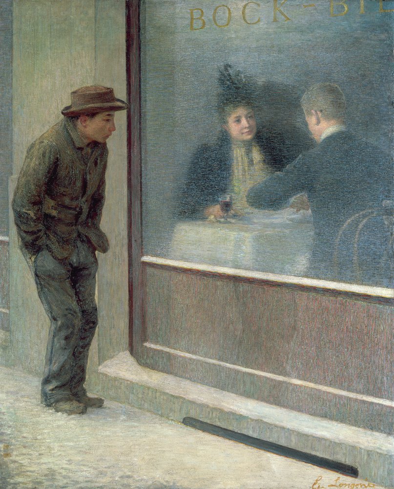 Gedanken eines Hungernden oder Soziale Gegensätze, 1894 von Emilio Longoni