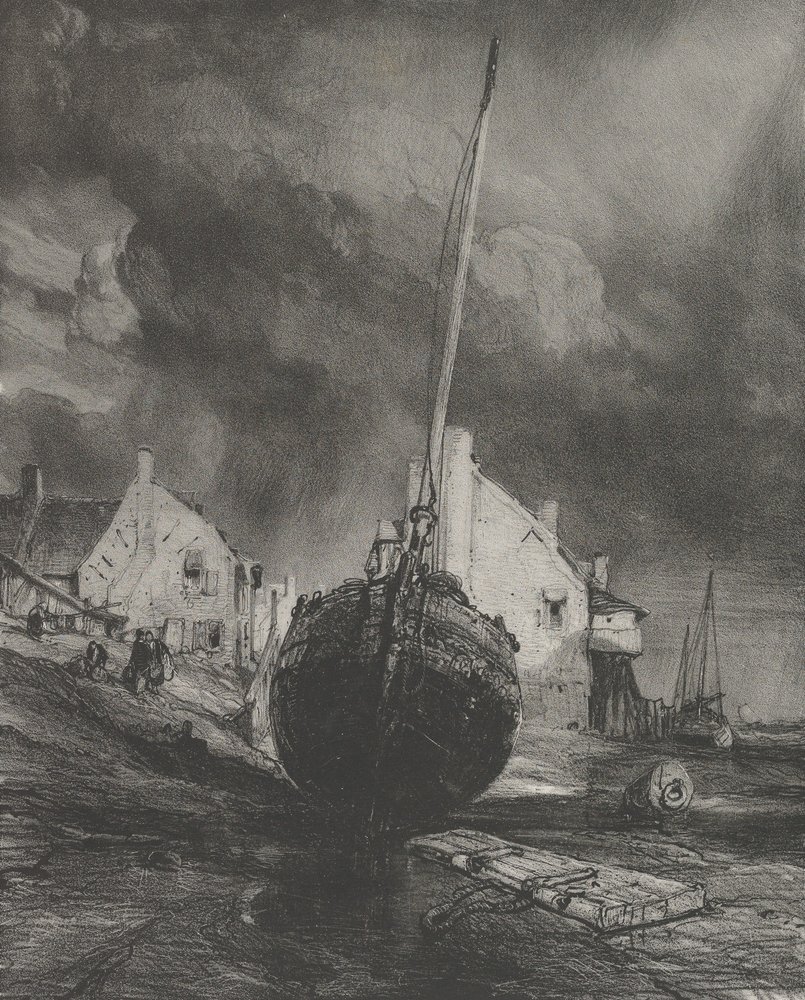 Erinnerung an Saint-Valéry-sur-Somme von Eugene Isabey