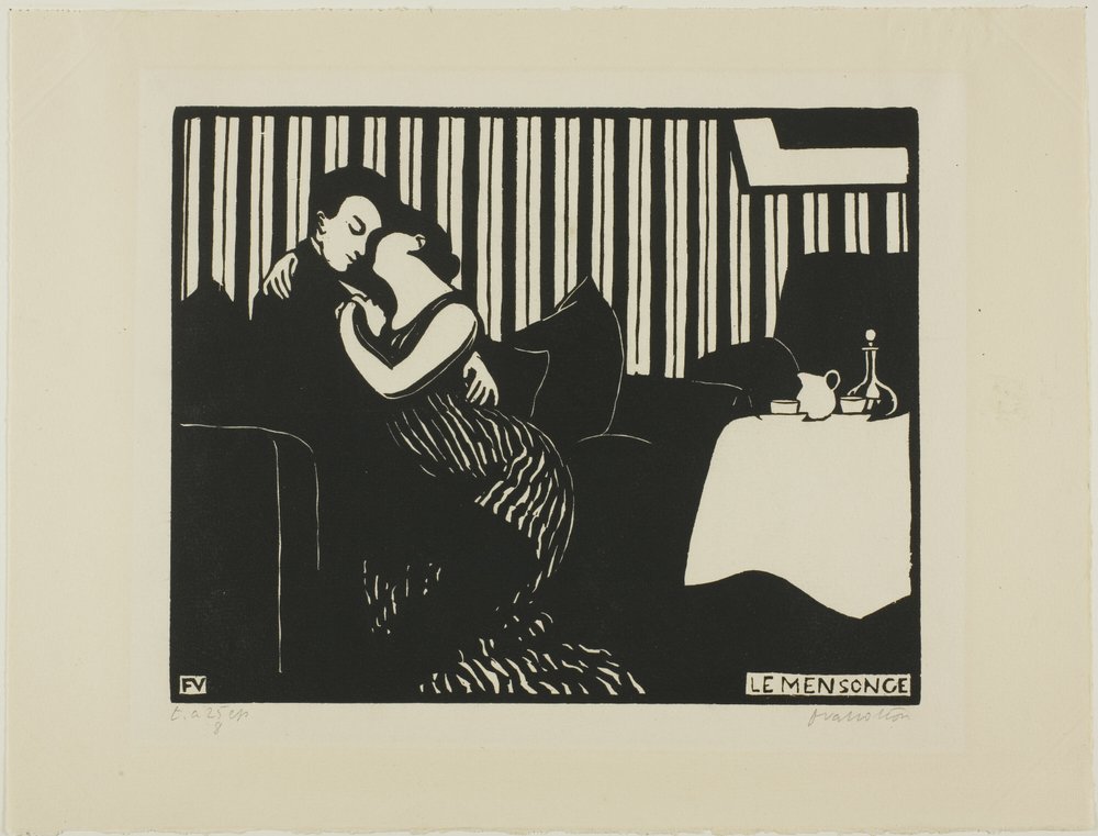 Die Lüge, Platte eins aus Intimitäten von Felix Edouard Vallotton