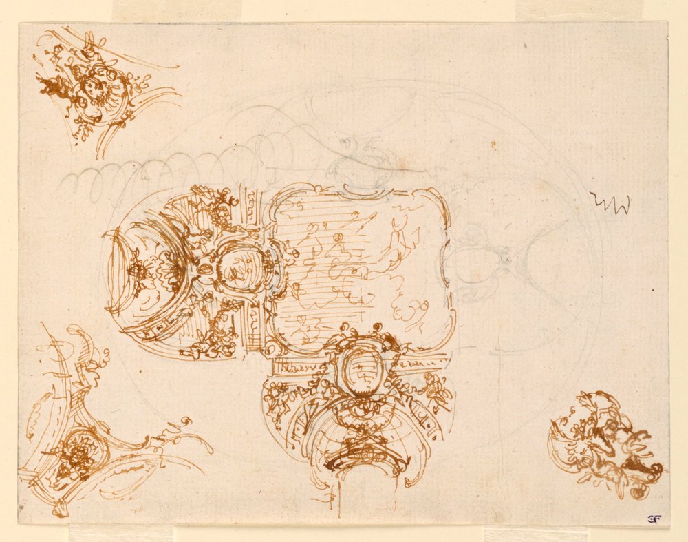 Deckengestaltung für den Salone di Stupinigi (Hauptsaal der Jagdlodge) von Filippo Juvarra