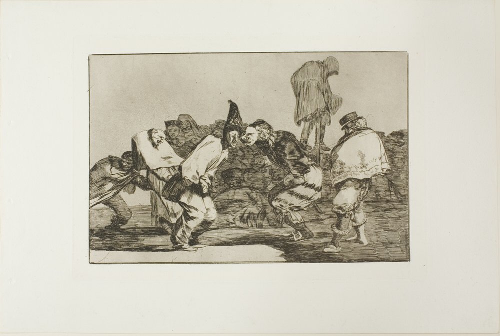 Freue dich, Karneval, denn morgen wirst du Asche sein, Platte 14 aus Los Proverbios von Francisco Jose de Goya y Lucientes