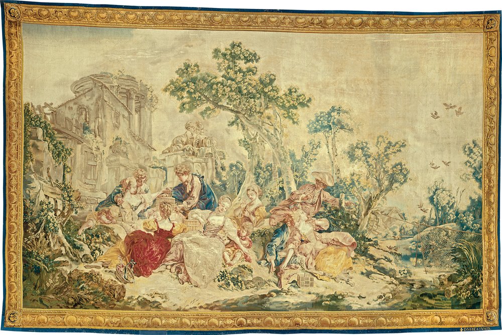 Der Vogelfänger, aus Die edle Pastorale von François Boucher