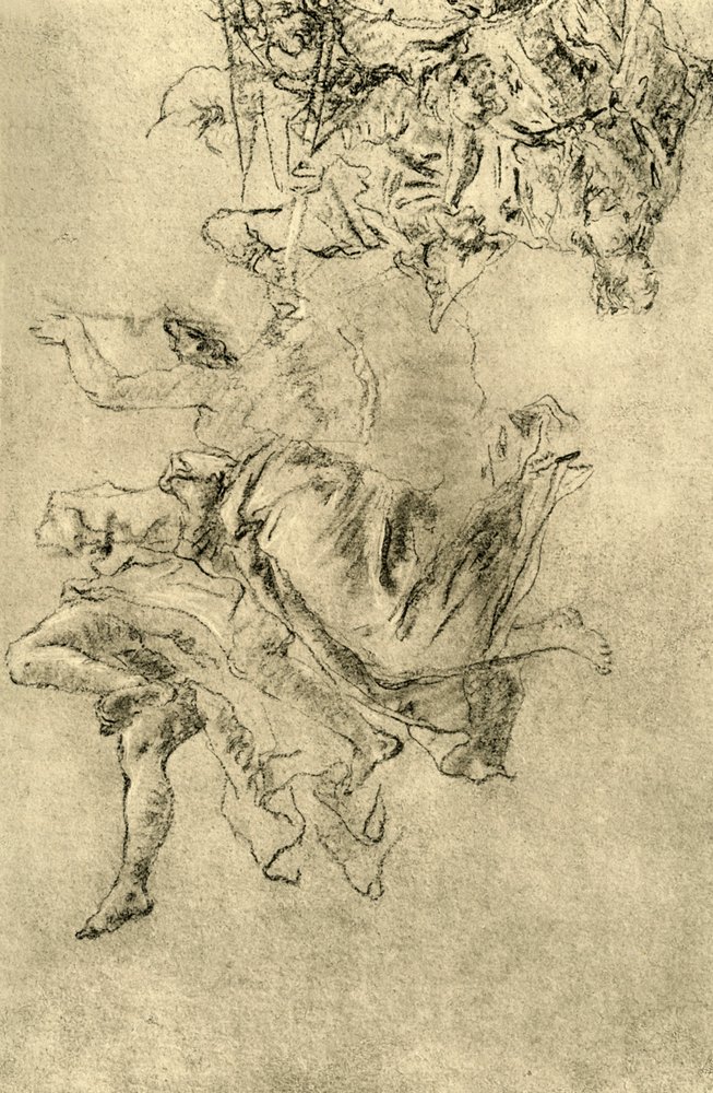 Schwebende Genies, 1752-1753 von Giovanni-Battista Tiepolo