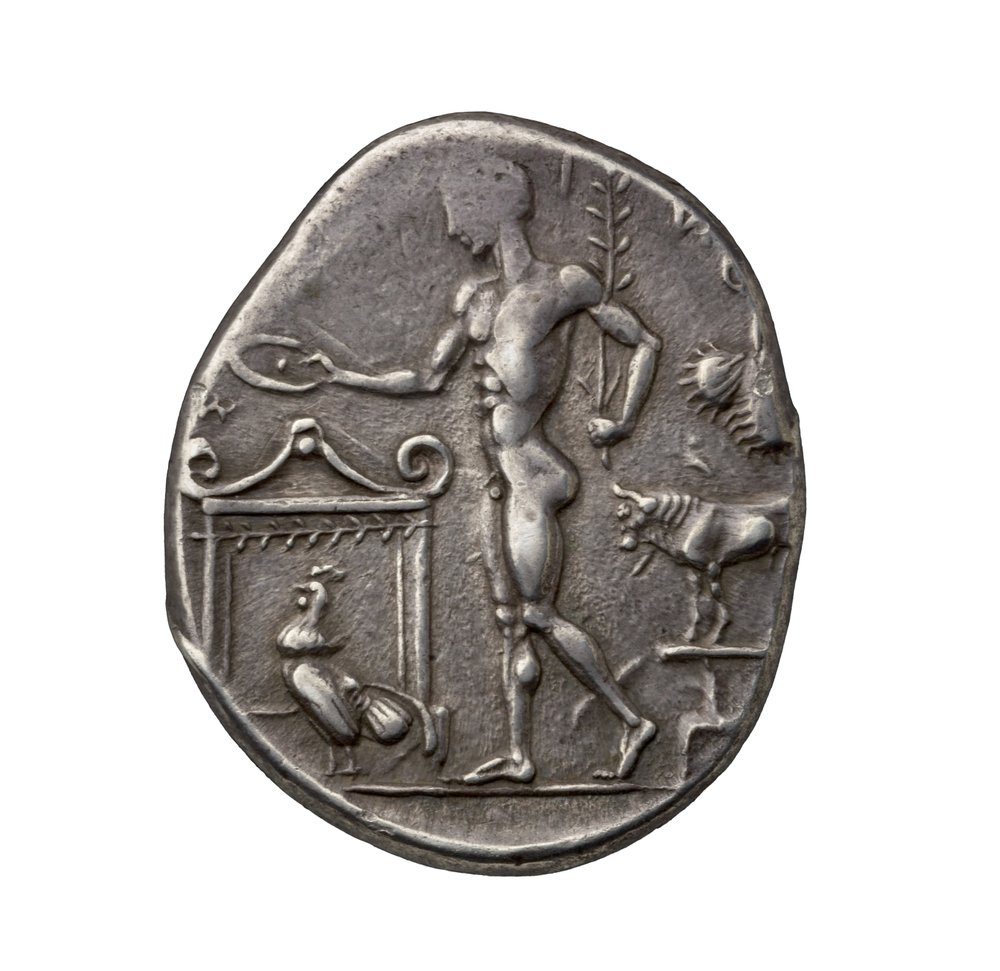 Antike griechische Silbermünze aus Selinus, 450 v. Chr. von Greek
