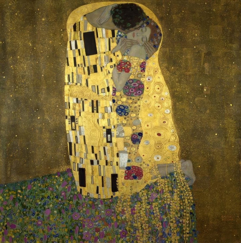 Der Kuss von Gustav Klimt: Hochwertigste Kunstreproduktion