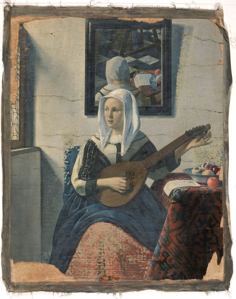 Frau, die auf einer Zister spielt von Han van Meegeren