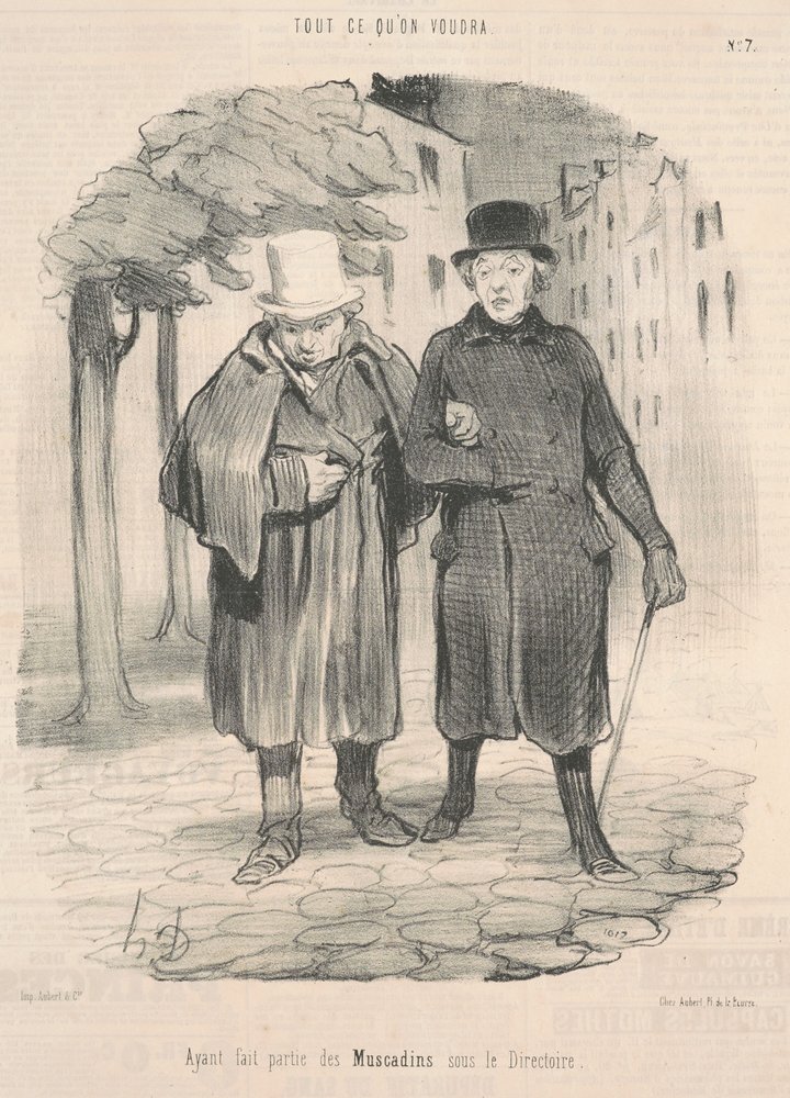 Teil der Muscadins unter dem Direktorium von Honoré Daumier