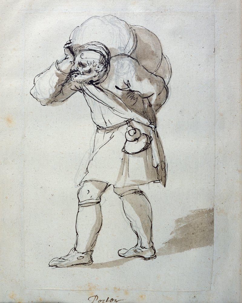 Ein beladener Träger von Inigo Jones