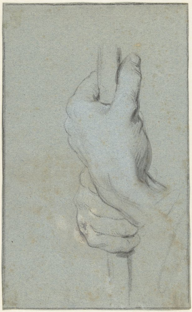 Studie von zwei Händen, die einen Stab umklammern von Jacob de Wit