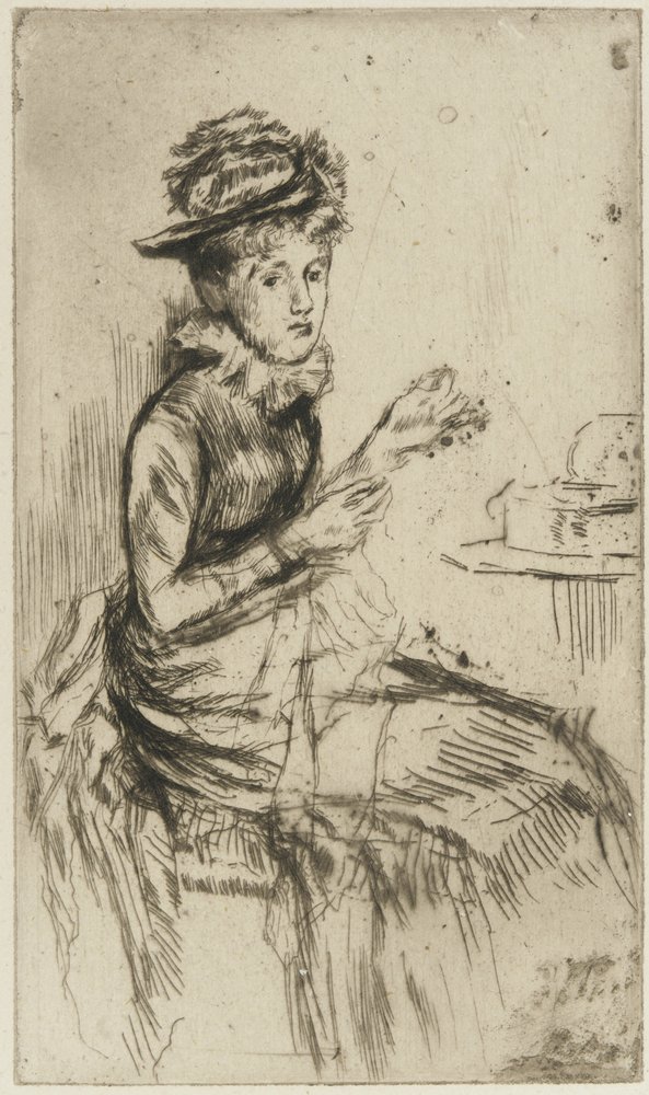 Tatting (möglicherweise Lizzie Dawson) ca. 1873 von James Abbott McNeill Whistler