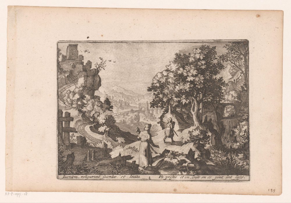 Landschaft mit der Geschichte des barmherzigen Samariters von Jaspar de Isaac (attributed to)