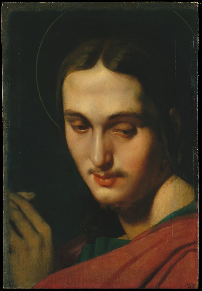 Kopf des heiligen Johannes des Evangelisten von Jean Auguste Dominique Ingres