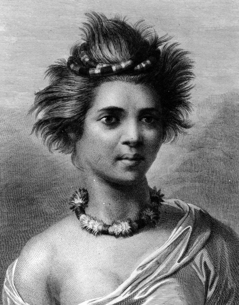 Eine junge Frau von den Sandwich-Inseln, Illustration aus 'A Voyage to ...