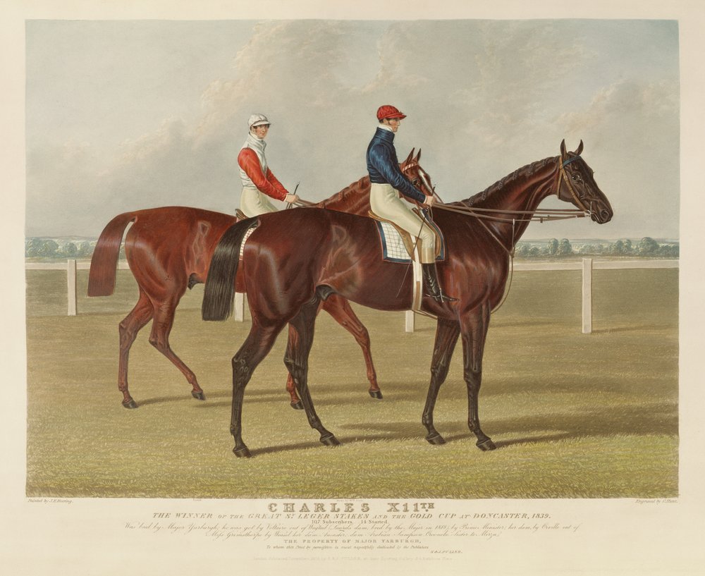 „Charles XII“, Sieger des großen St. Leger Stakes in Doncaster, 1839, gestochen von Charles Hunt (1803-77), veröffentlicht von S. und J. Fuller, 1839 von John Frederick Herring Senior