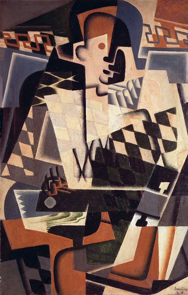 Harlekin mit Gitarre, 1917 von Juan Gris