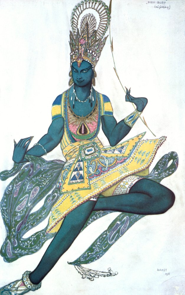 Le Dieu Bleu Der Blaue Gott, Ballettkostümentwurf, 1911 von Leon Bakst
