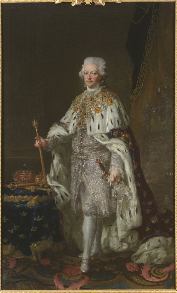 Porträt von König Gustav III. von Schweden von Lorens the Younger Pasch