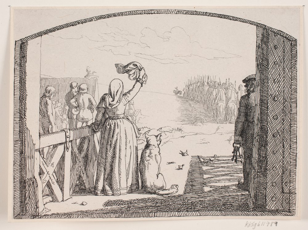 Illustration zu Adam Oehlenschlägers Gedicht „Die zwei Kirchtürme“ von Lorenz Frølich