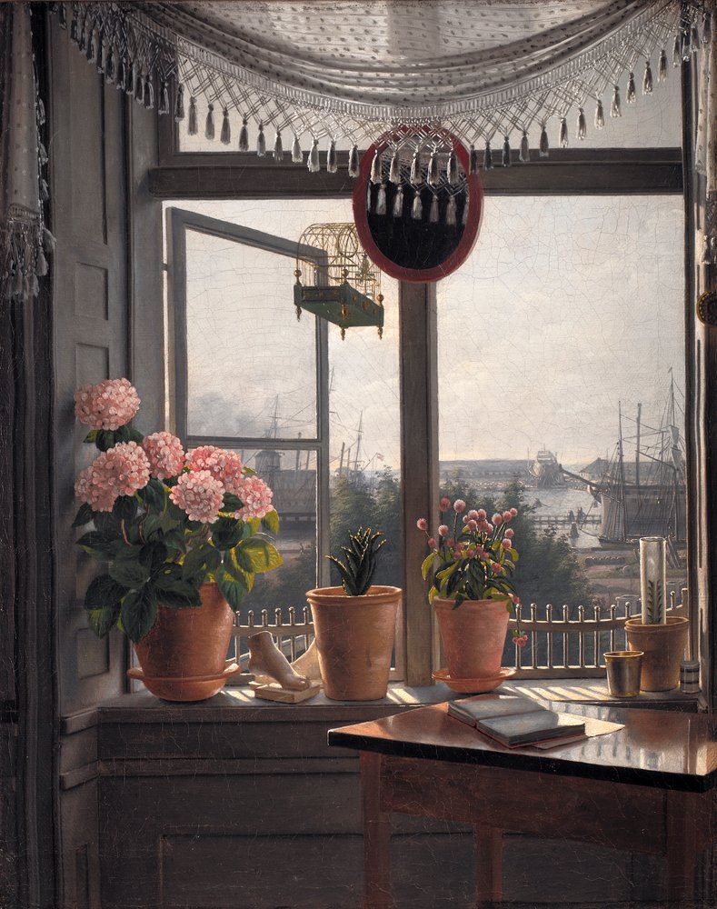 Blick aus dem Zimmer des Künstlers, um 1825 von Martinus Rorbye