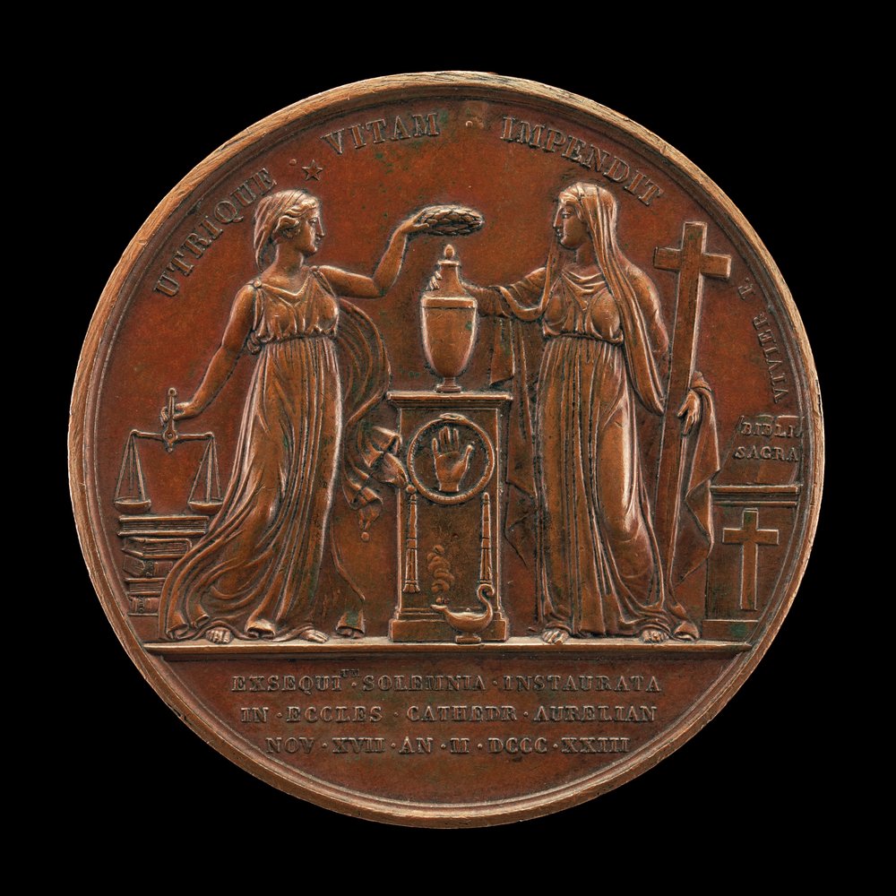 Gerechtigkeit und Glaube [Rückseite], 1823 von Mathias Nicholas Marie Vivier