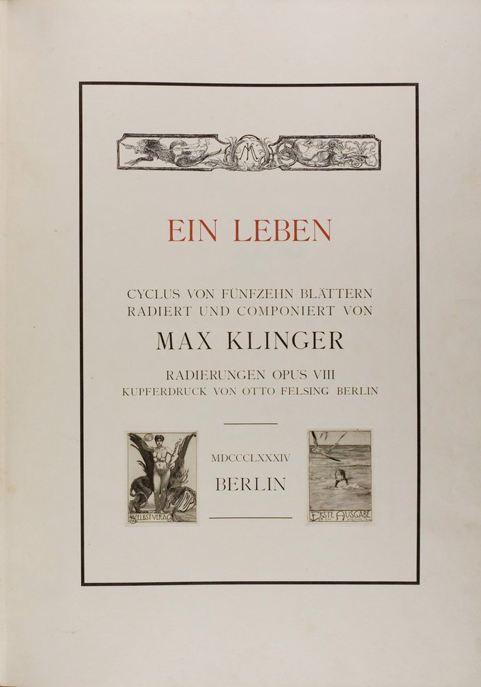 Titelblatt: Ein Leben von Max Klinger