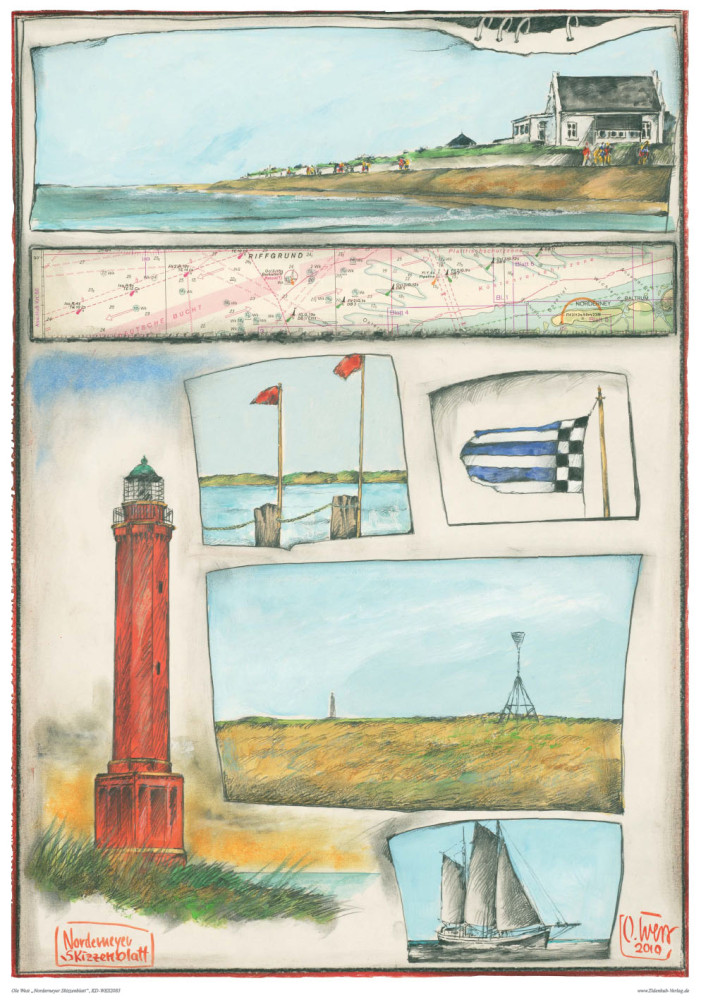 Norderneyer Skizzenblatt" (Norderney) von Ole West